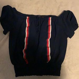 Off the shoulder crop top